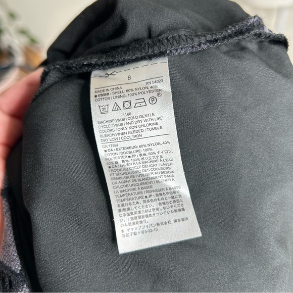 Banana Republic Womens Gray & Black Crochet Eyelet Sheath Patterned Dress Size 8 - Picture 10 of 10